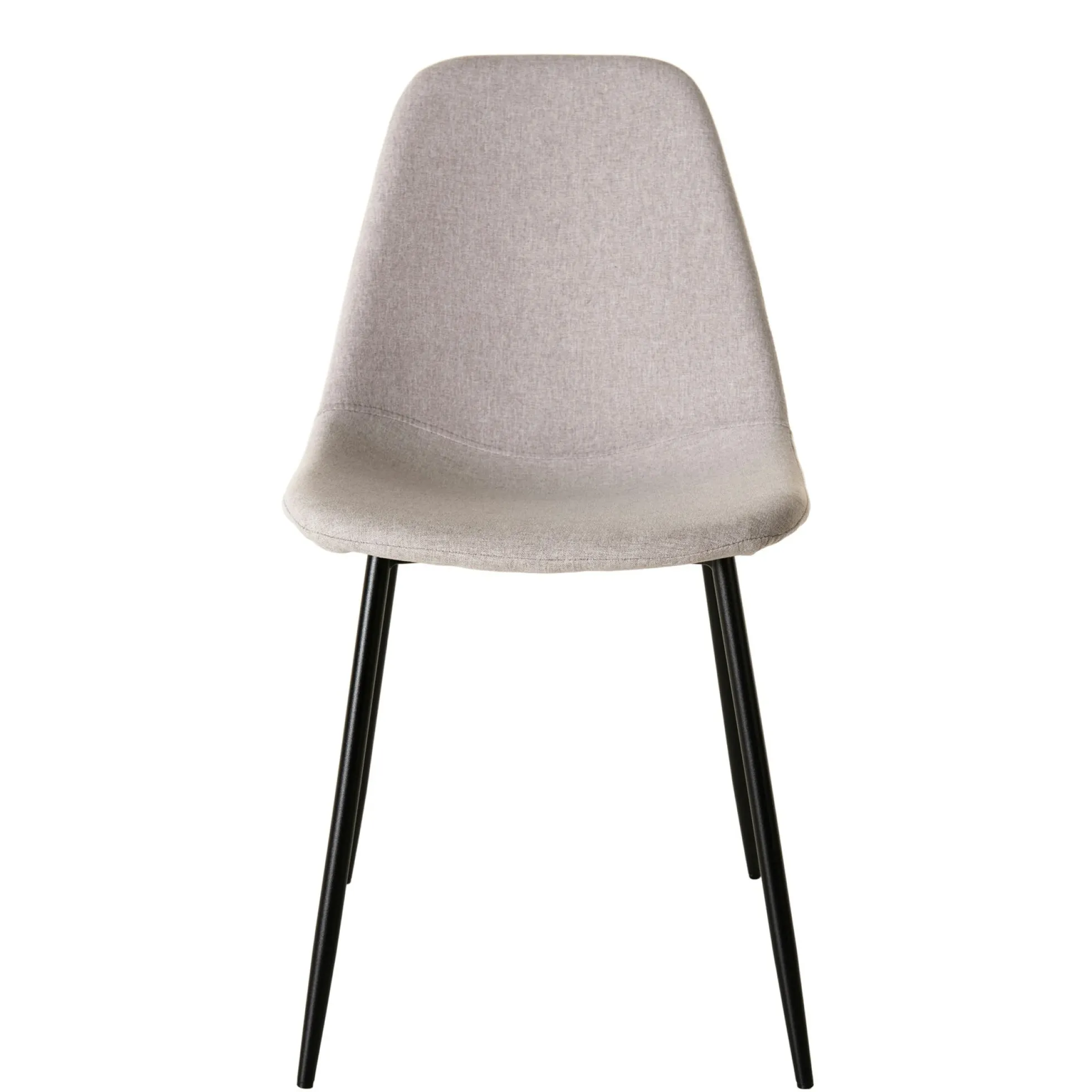 Chaise tissu beige TIM (lot de 2)