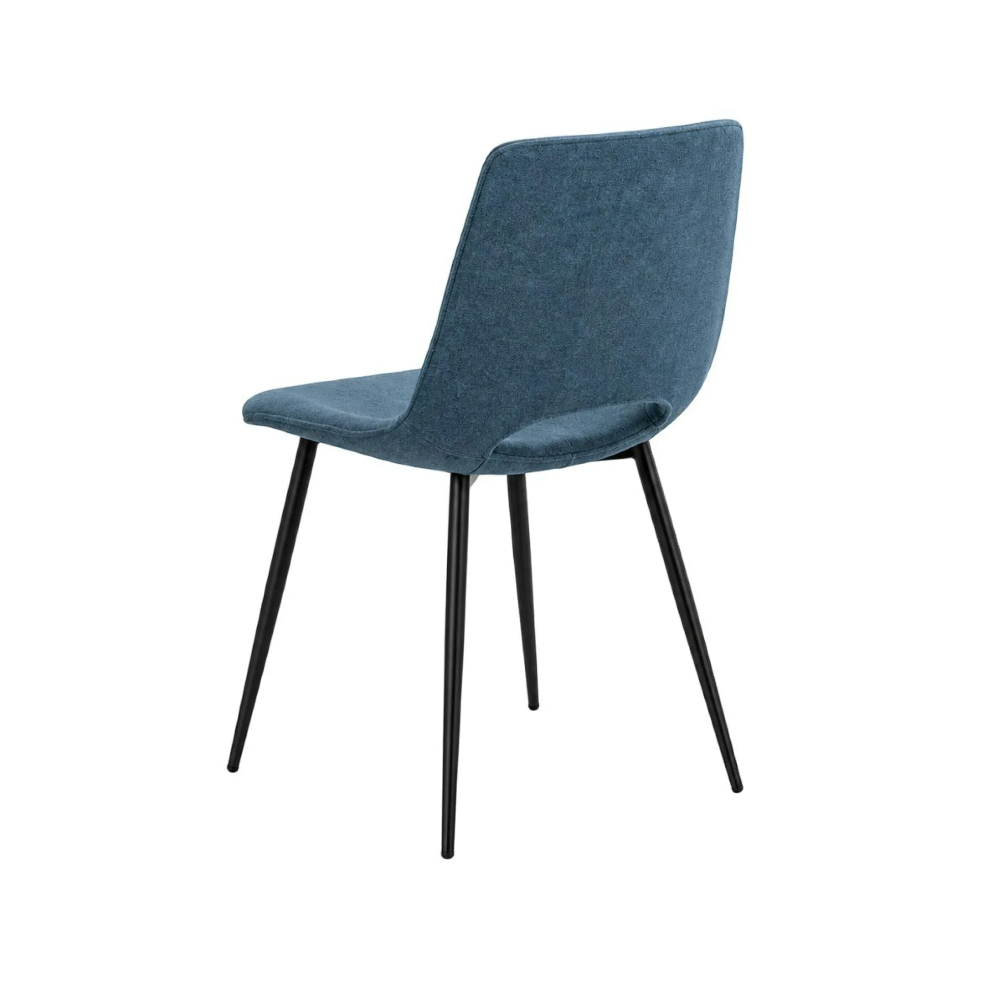 Chaise tissu bleu à dossier ouvert (lot de 2) LORA