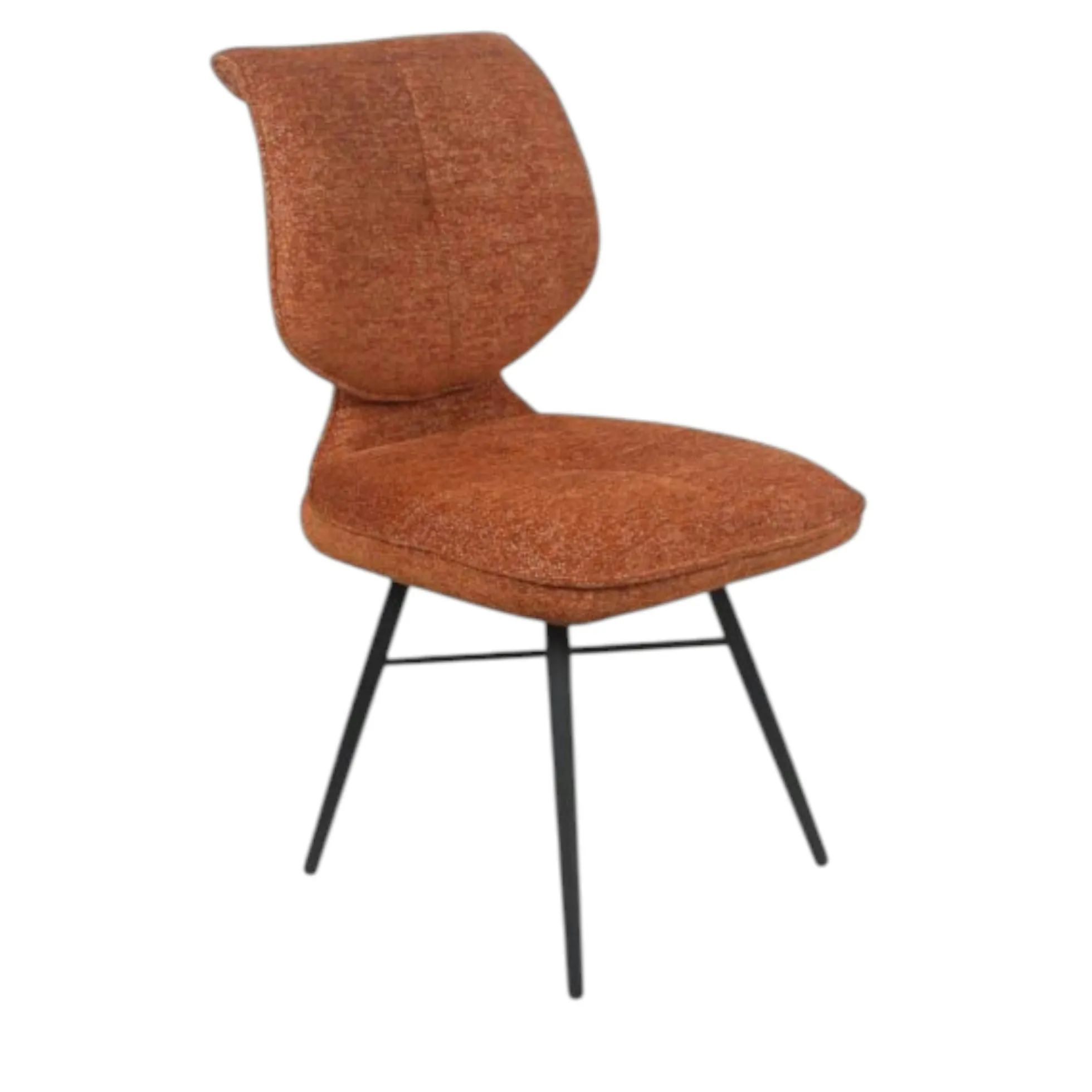 Chaise tissu rouille à dossier double (lot de 2) LIGURIE