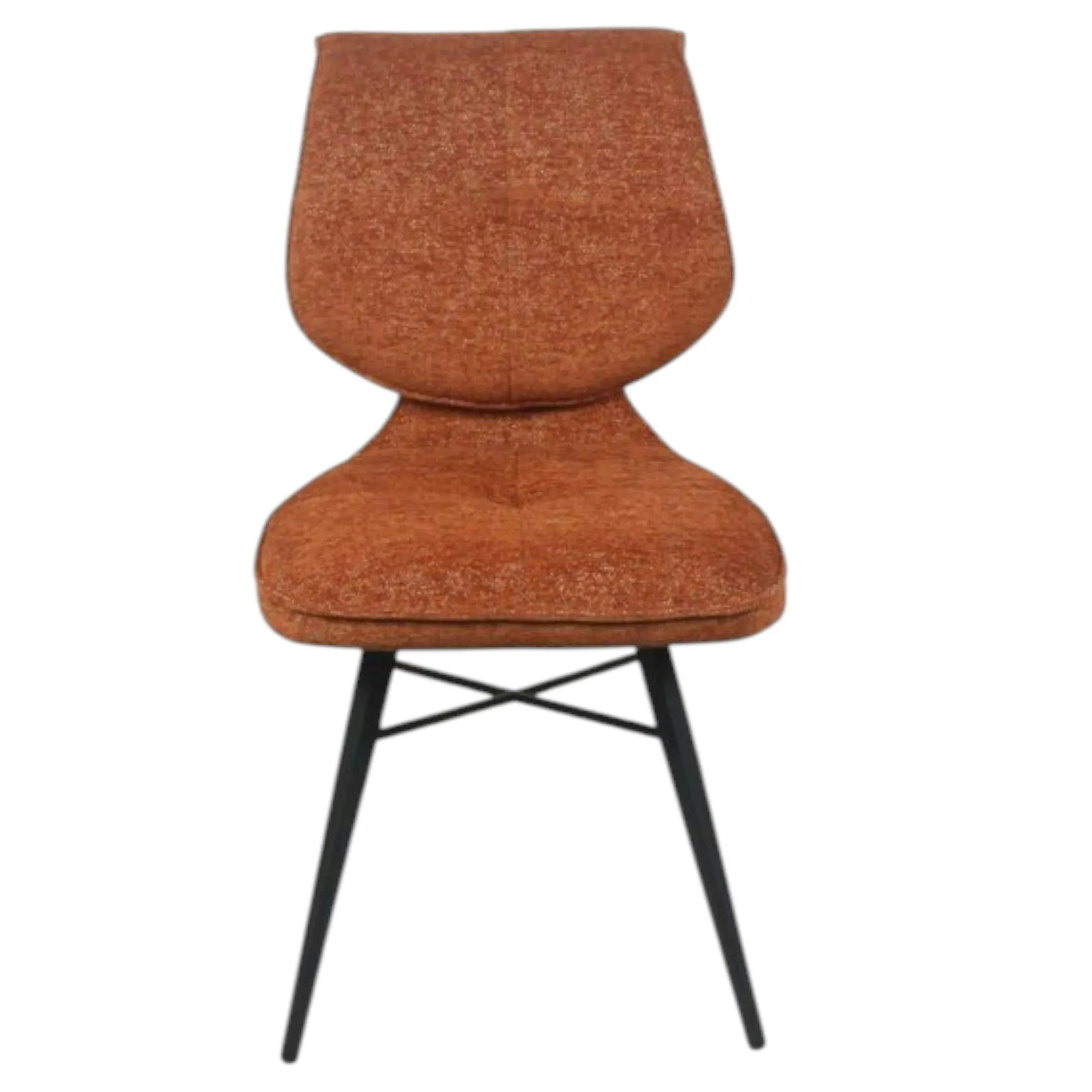 Chaise tissu rouille à dossier double (lot de 2) LIGURIE