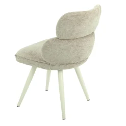 Chaise tissu taupe à dossier structuré (lot de 2) CORTINA