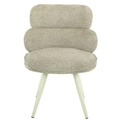 Chaise tissu taupe à dossier structuré (lot de 2) CORTINA