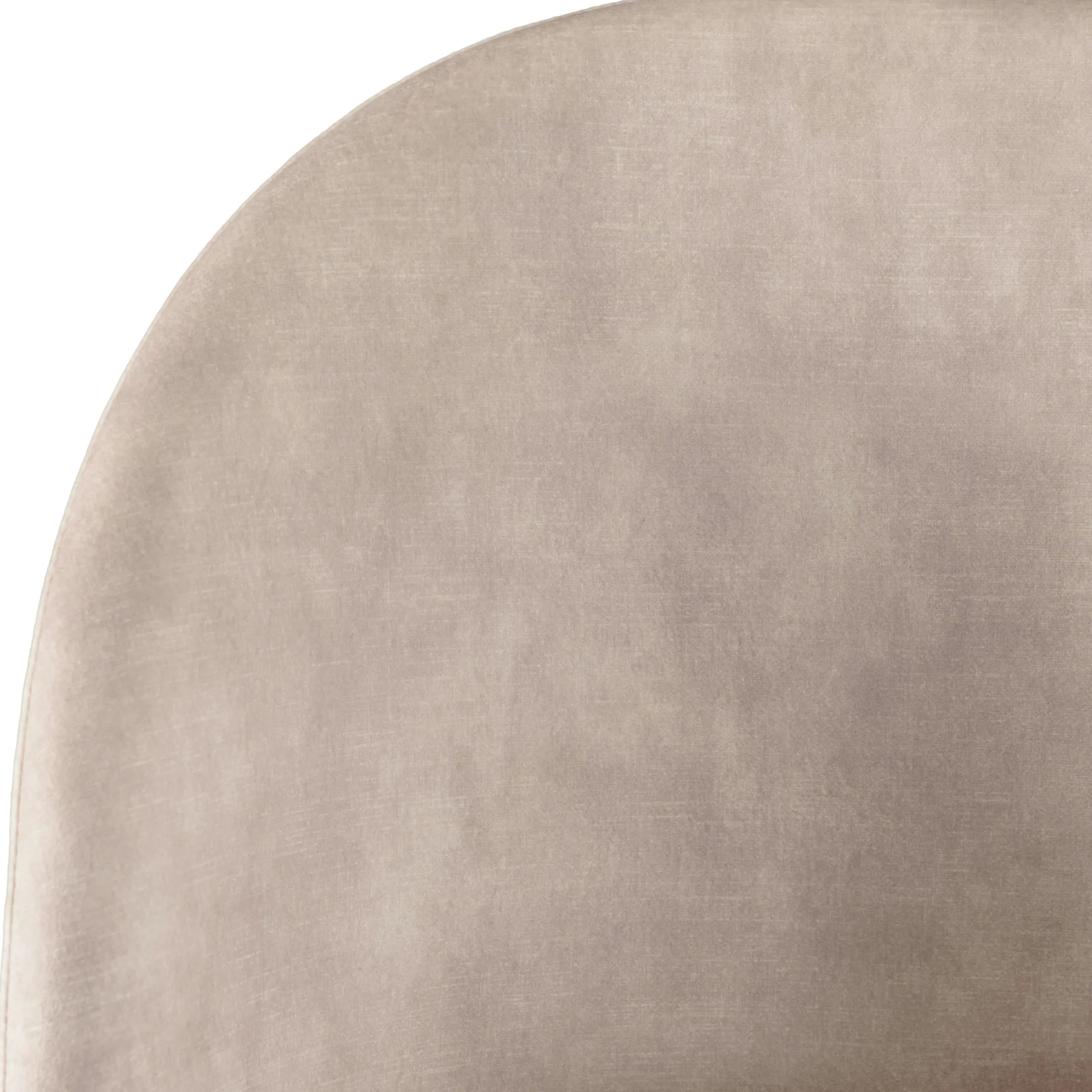 Chaise velours beige dossier galbé (lot de 2) TIM