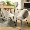 Chaise velours beige TIM (lot de 2)
