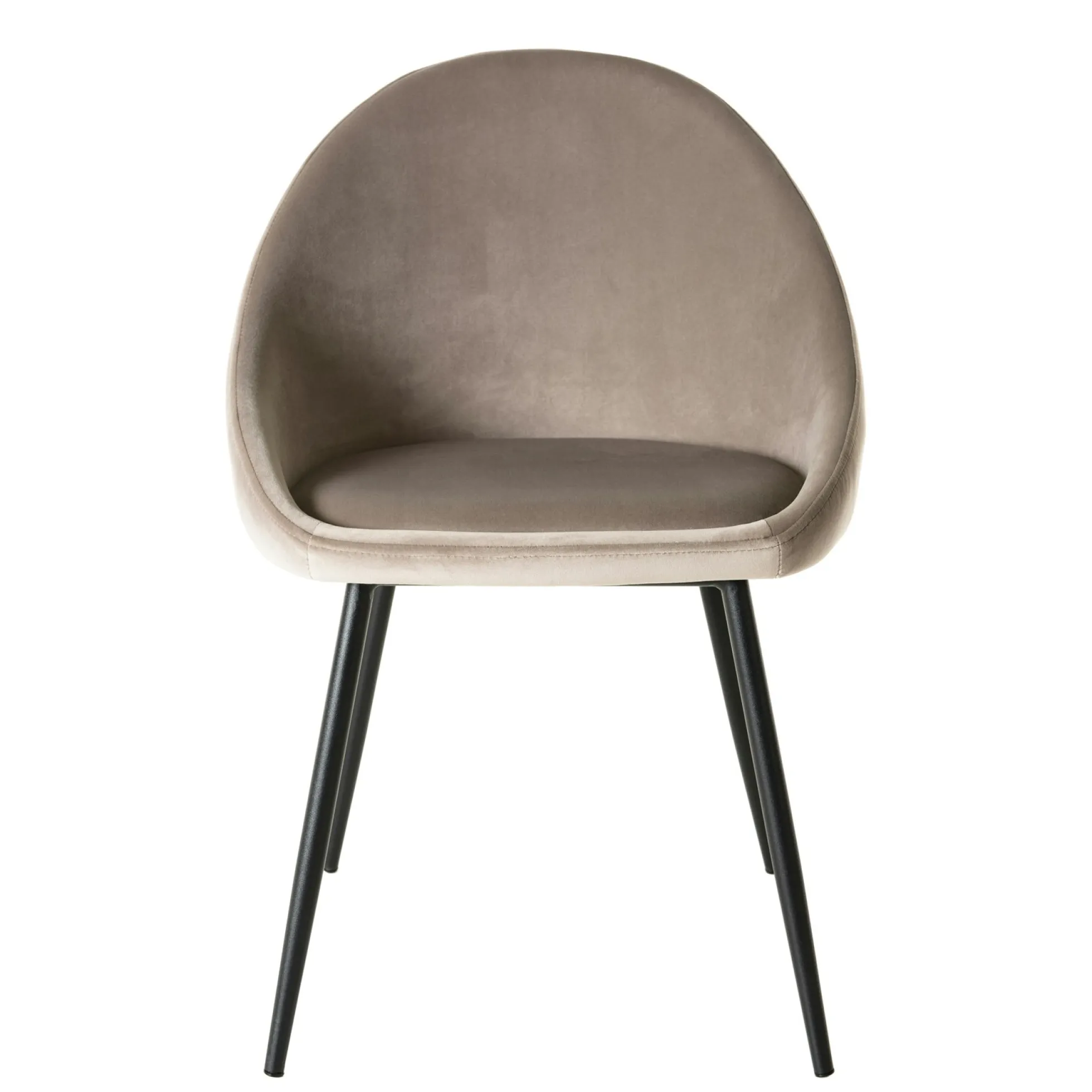 Chaise velours beige TIM (lot de 2)