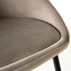 Chaise velours beige TIM (lot de 2)