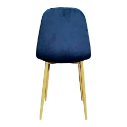 Chaise velours bleu (lot de 2) HAWAI