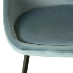 Chaise velours bleu TIM (lot de 2)