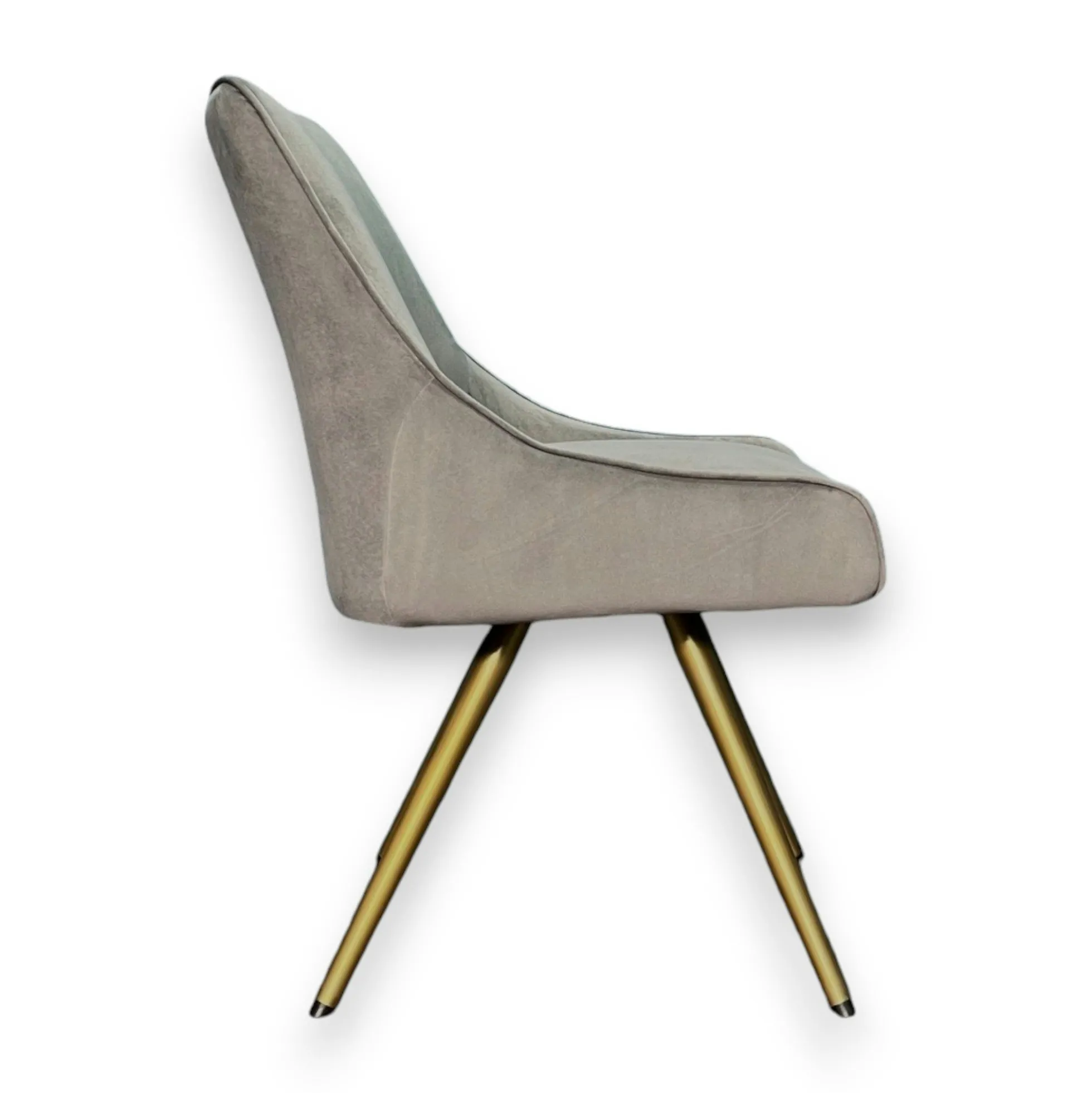 Chaise velours gris (lot de 2) HOBART