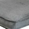 Chaise velours gris piètement luge (lot de 2) MALMOE
