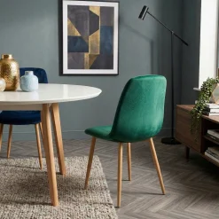 Chaise velours verte (lot de 2) HAWAI