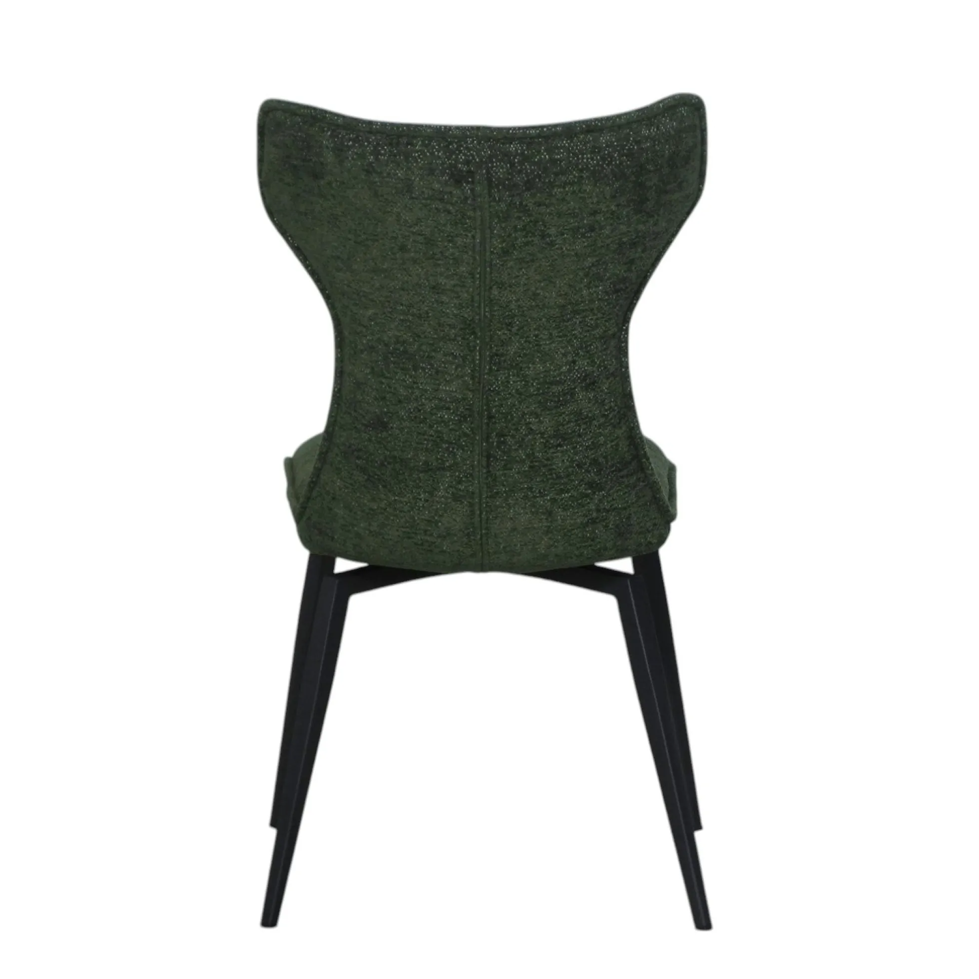Chaise verte pivotante en velours avec passepoil (lot de 2) LOMBARDIE