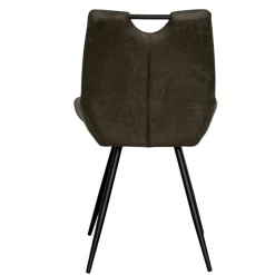 Chaise vert foncé effet vieilli à poignée intégrée (lot de 2) MALMOE