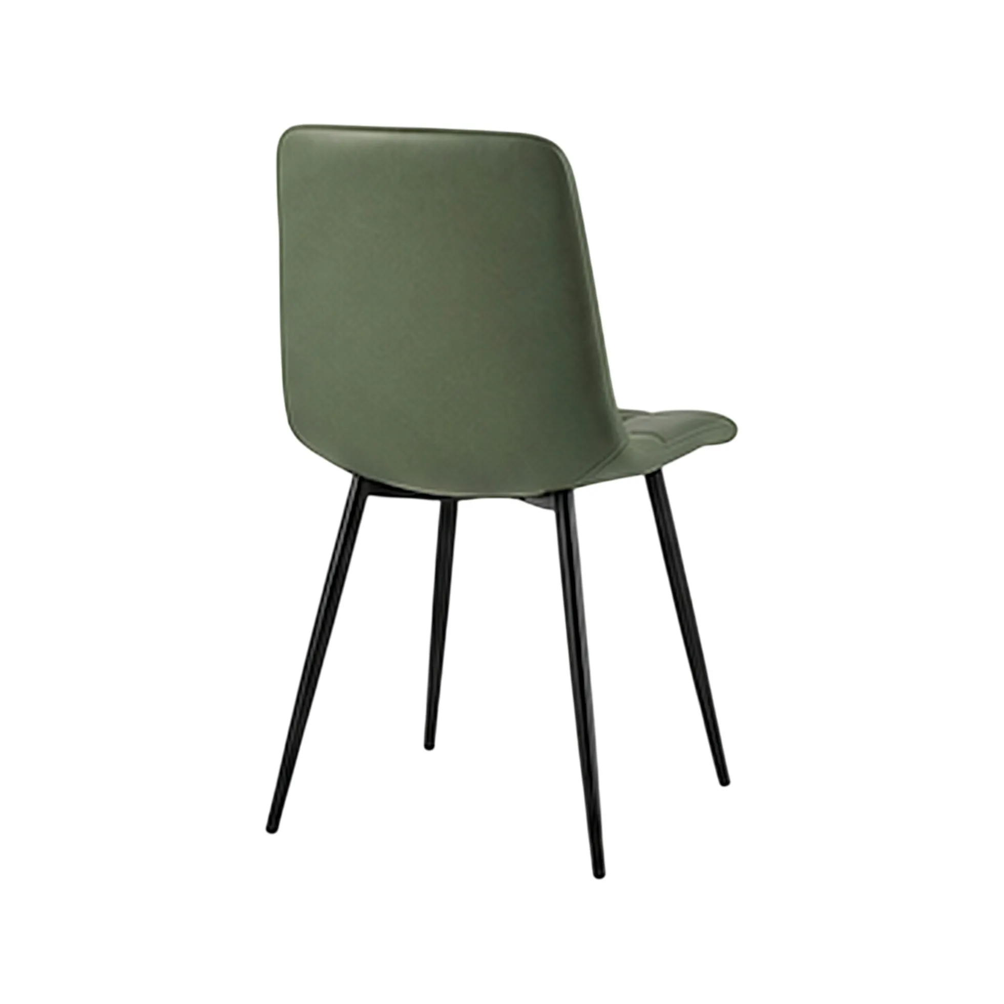 Chaise vert olive motif damier (lot de 2) LORA