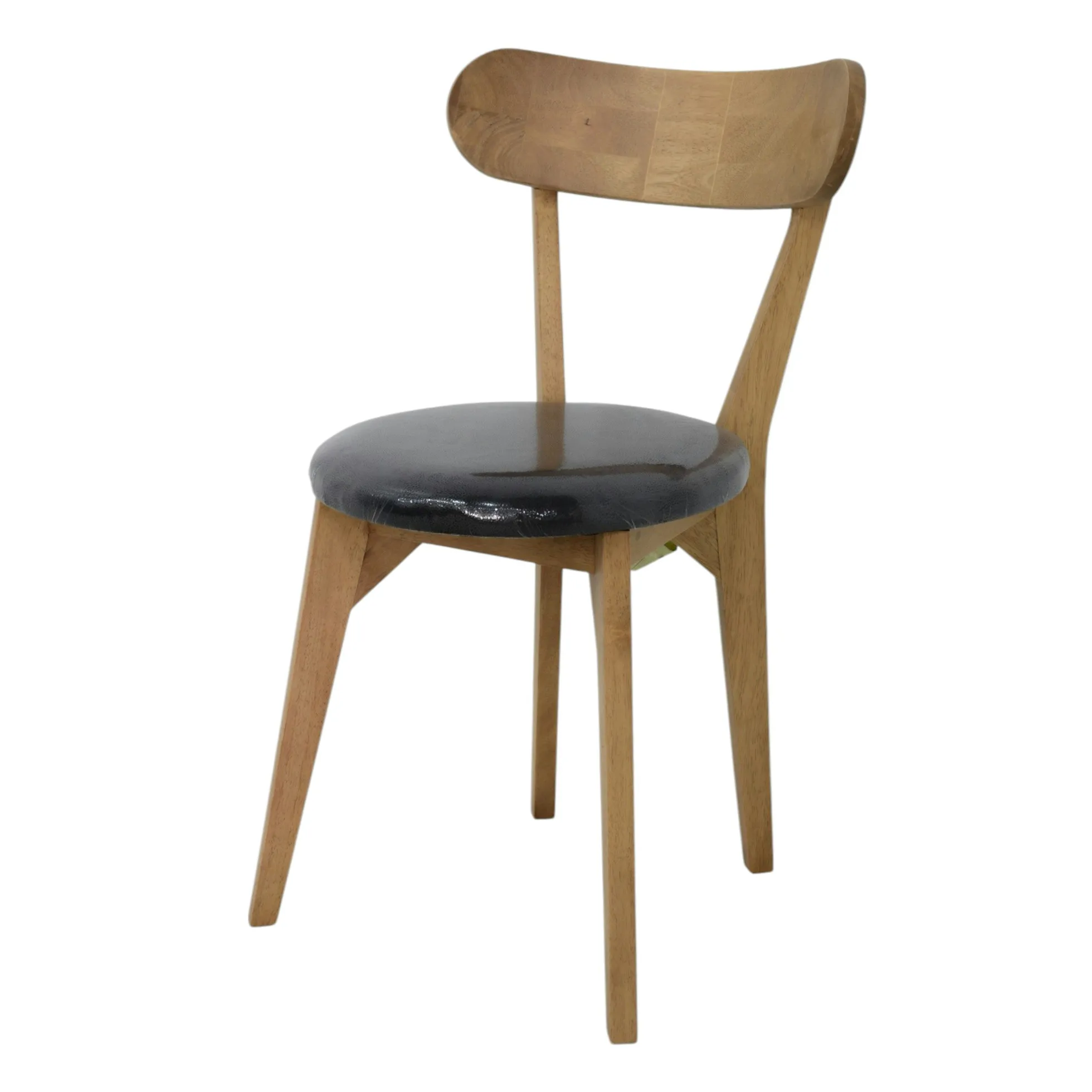 Chaise vintage arrondie hévéa SIXTIES
