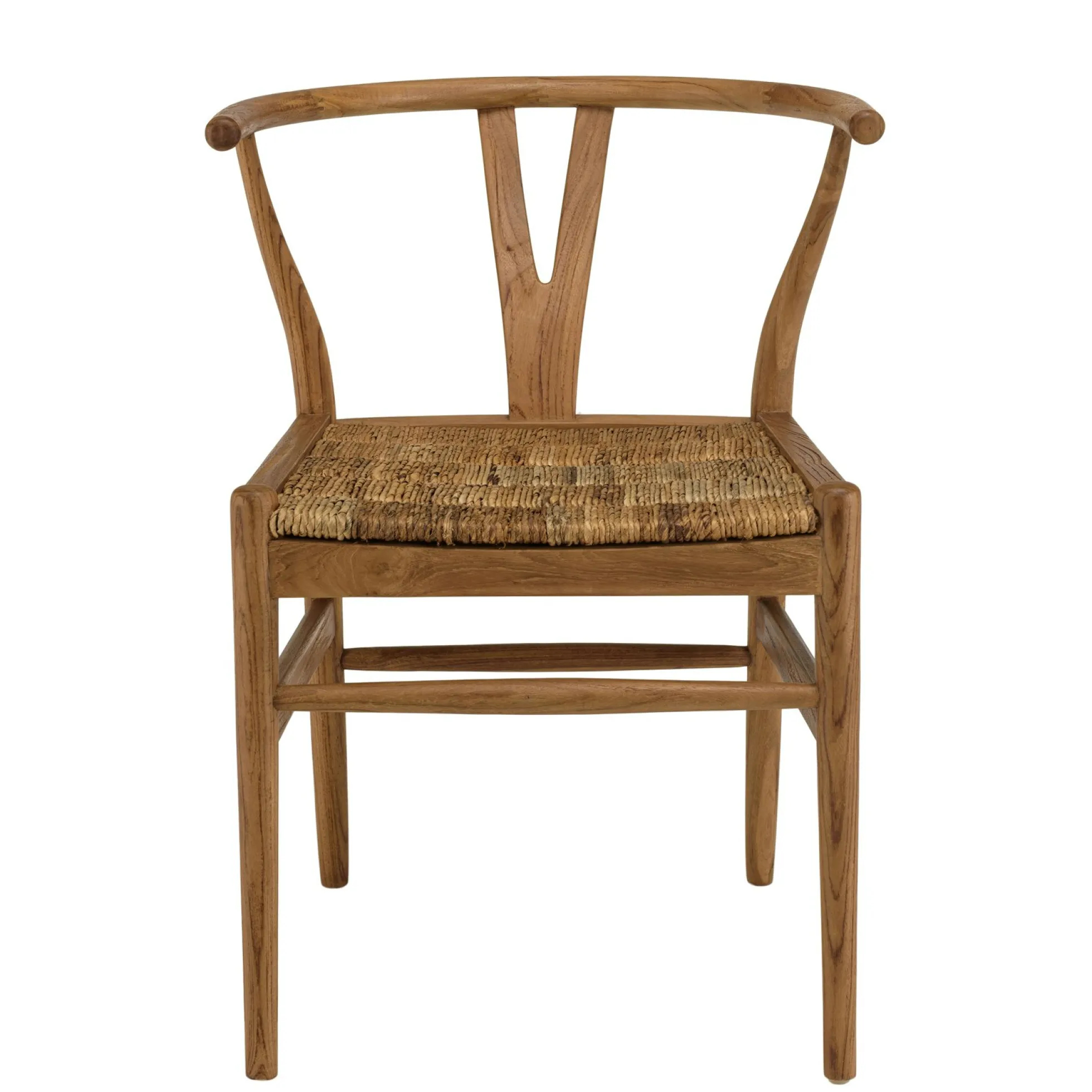 Chaise vintage bois recyclé et cannage chanvre tressé SWING