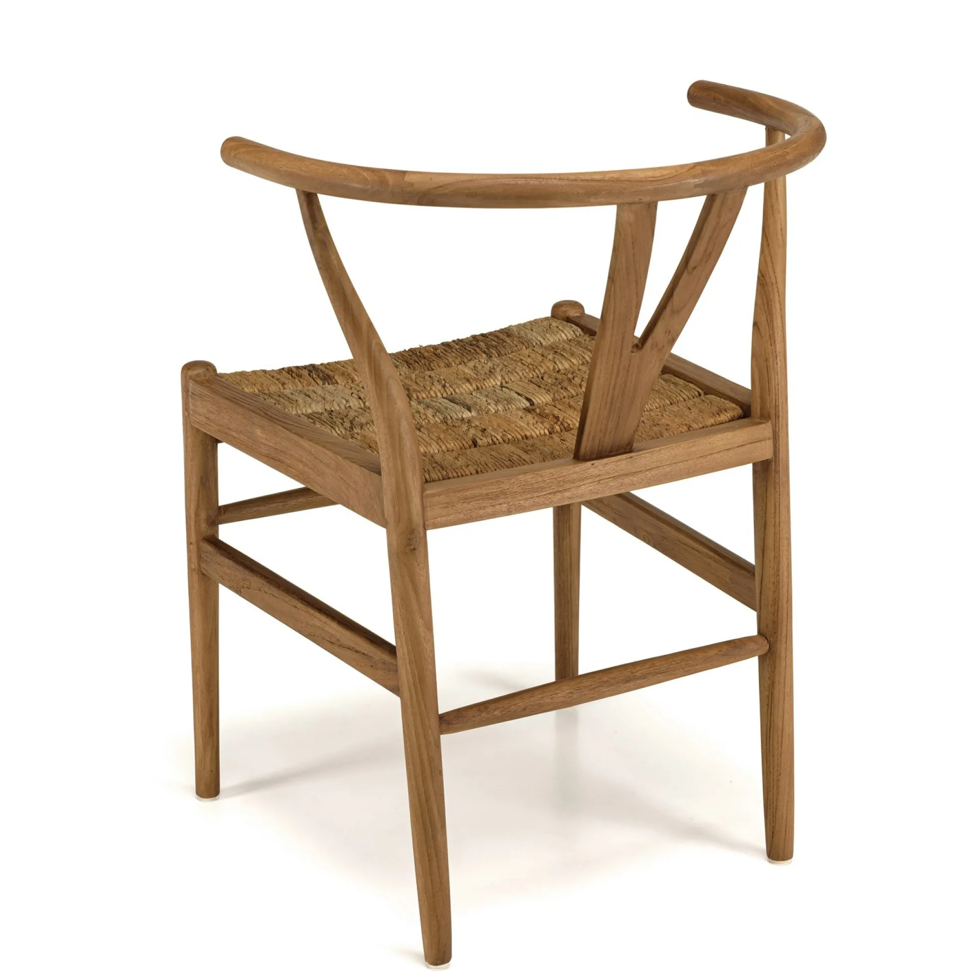 Chaise vintage bois recyclé et cannage chanvre tressé SWING