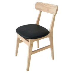 Chaise vintage carrée hévéa SIXTIES