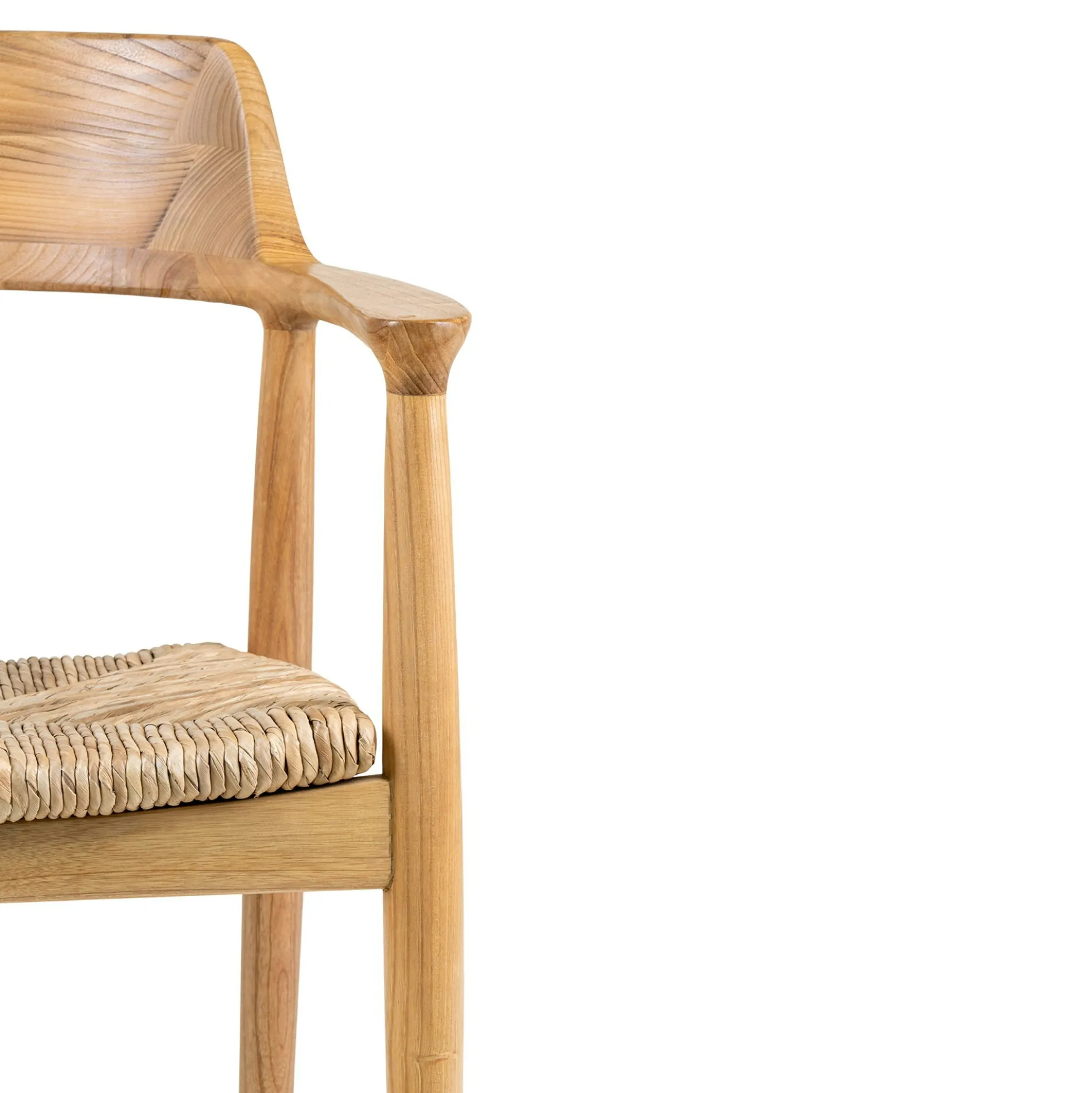 Chaise vintage en bois exotique (lot de 2)