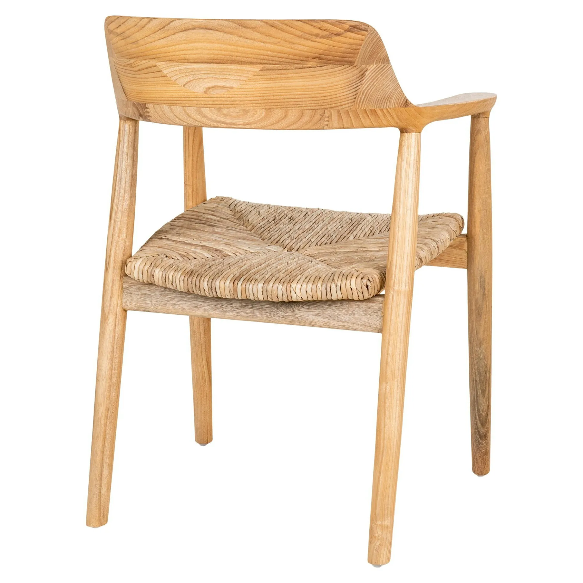 Chaise vintage en bois exotique (lot de 2)