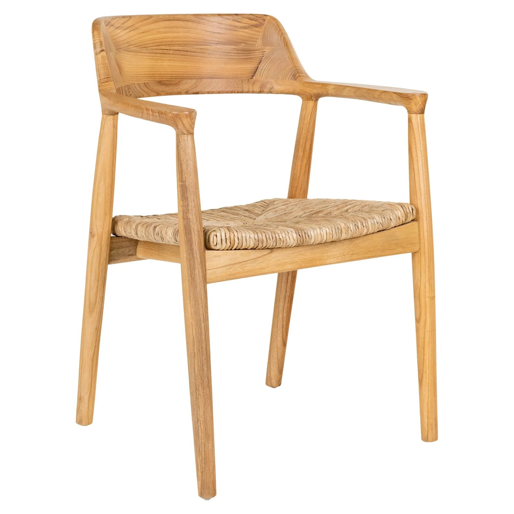 Chaise vintage en bois exotique (lot de 2)