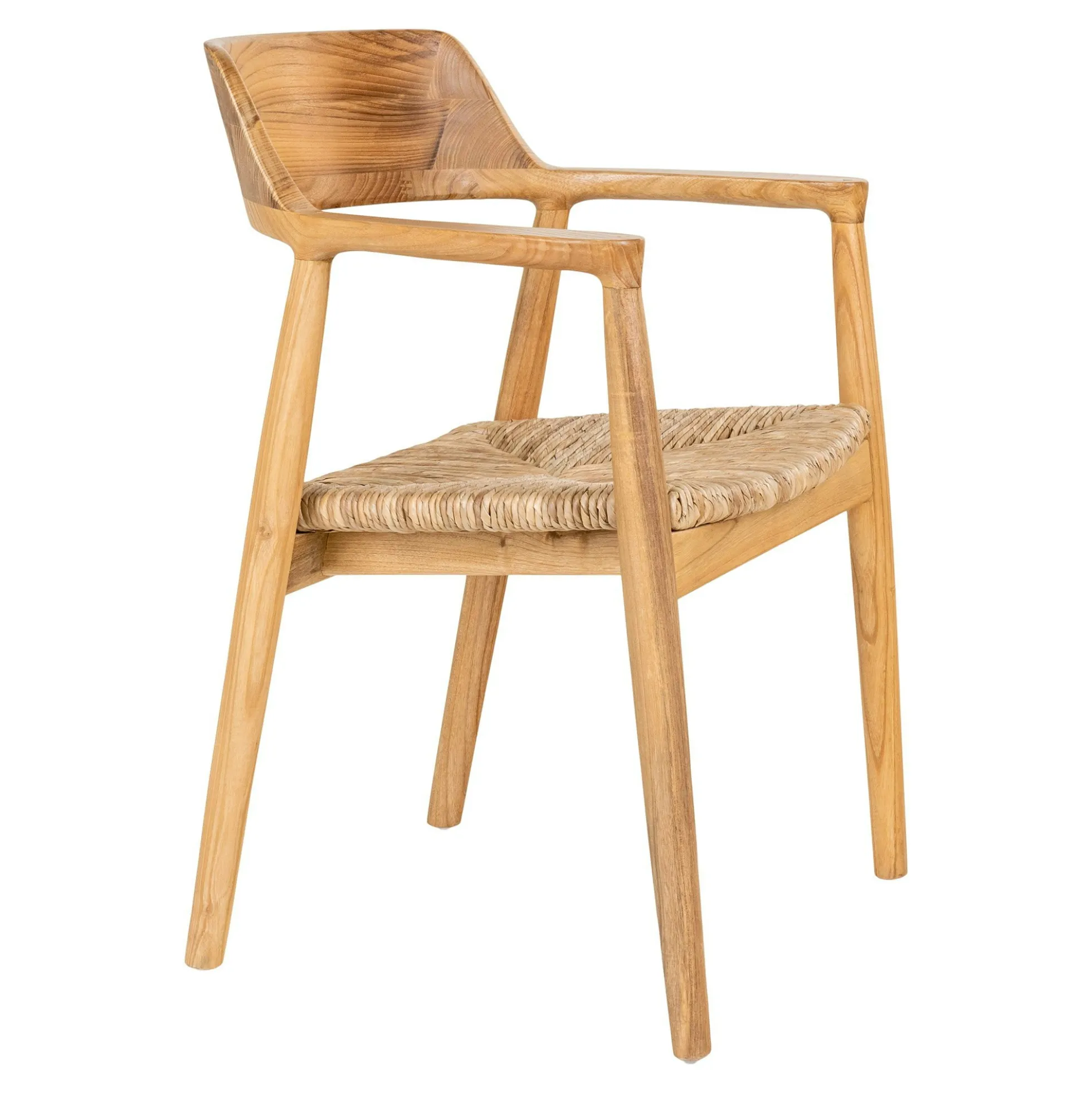Chaise vintage en bois exotique (lot de 2)