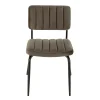 Chaise vintage en velours gris sombre TIM