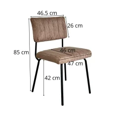 Chaise vintage rouille FAIRLIE (lot de 2)