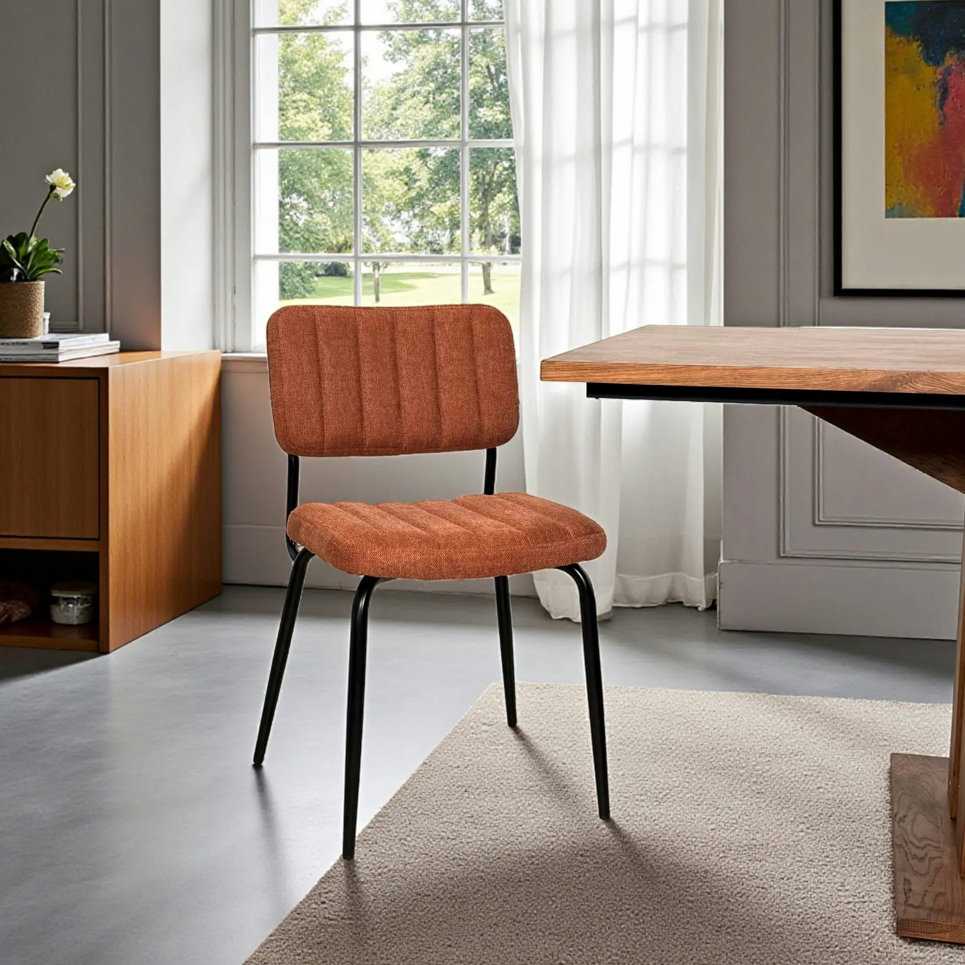 Chaise vintage rouille FAIRLIE (lot de 2)