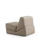 Chauffeuse convertible beige velours, lit d'appoint SAPPO