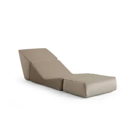 Chauffeuse convertible beige velours, lit d'appoint SAPPO