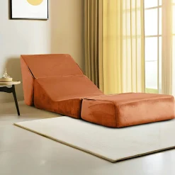 Chauffeuse convertible cuivre velours, lit d'appoint SAPPO