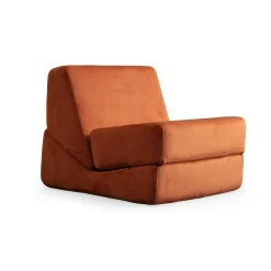 Chauffeuse convertible cuivre velours, lit d'appoint SAPPO
