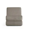 Chauffeuse convertible gris velours, lit d'appoint SAPPO
