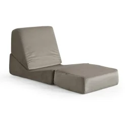 Chauffeuse convertible gris velours, lit d'appoint SAPPO