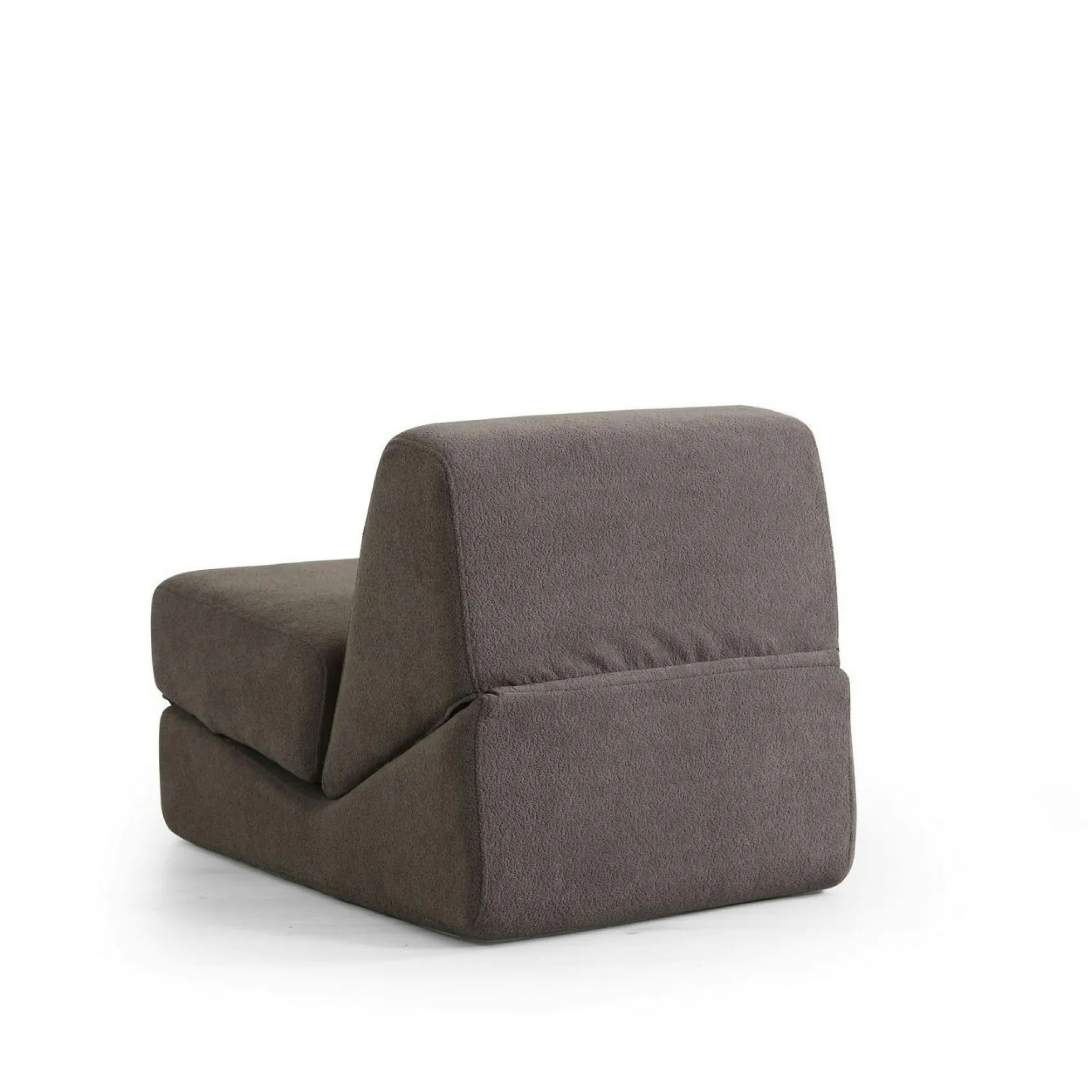Chauffeuse convertible gris foncé en bouclette SAPPO