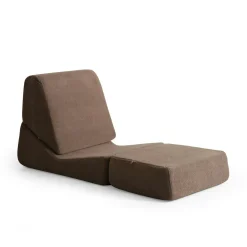 Chauffeuse convertible marron bouclette, lit d'appoint SAPPO