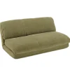 Chauffeuse convertible 2 places en tissu vert ASTORI