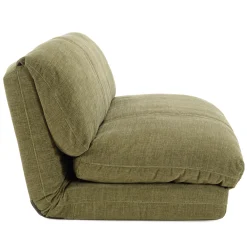 Chauffeuse convertible 2 places en tissu vert ASTORI