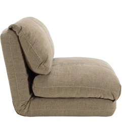 Chauffeuse 1 place multi-position en tissu couleur taupe ASTORI