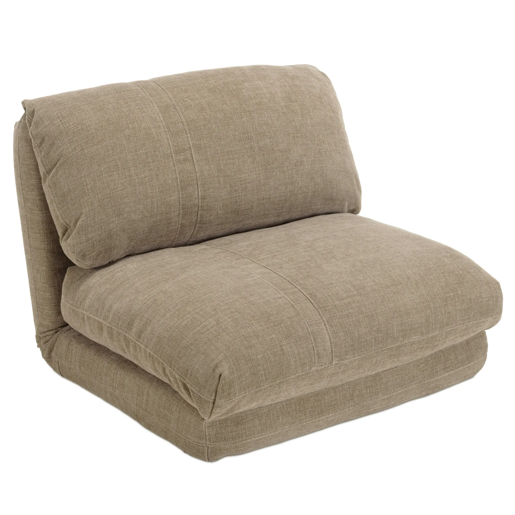 Chauffeuse 1 place multi-position en tissu couleur taupe ASTORI