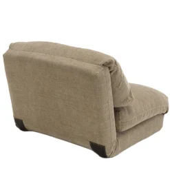 Chauffeuse 1 place multi-position en tissu couleur taupe ASTORI