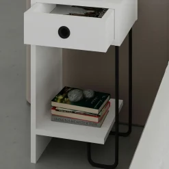 Chevet blanc moderne - 1 niche ouverte, côté gauche JENA