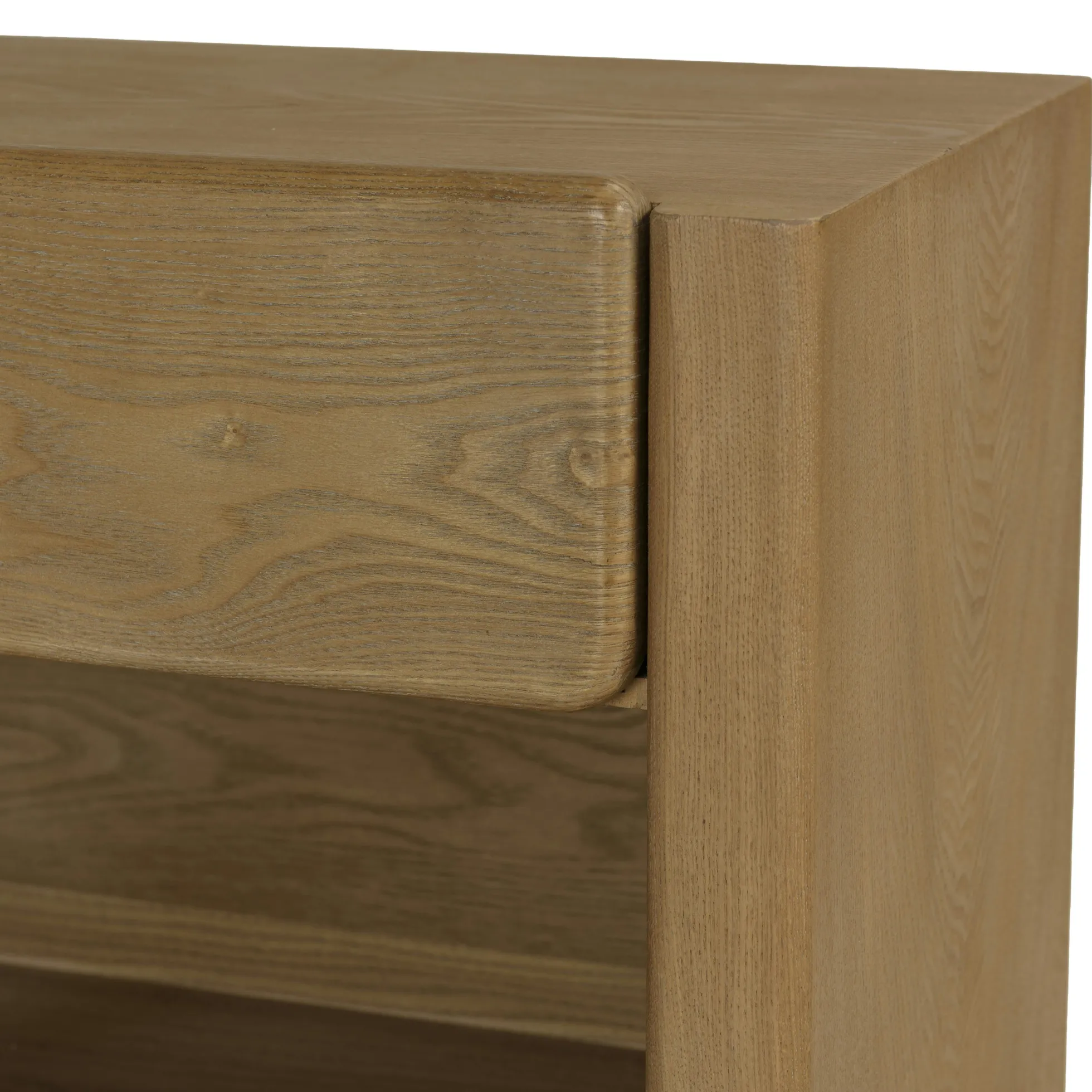 Chevet couleur naturelle 1 tiroir design arrondi VELAR