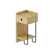 Chevet moderne effet bois - 1 niche ouverte, côté gauche JENA