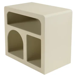 Chevet 3 niches 50x30cm en bois peint couleur beige NELIA