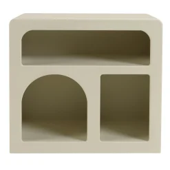 Chevet 3 niches 50x30cm en bois peint couleur beige NELIA
