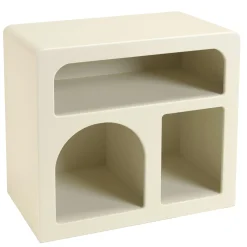Chevet 3 niches 50x30cm en bois peint couleur beige NELIA