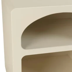 Chevet 2 niches 45x40cm en bois peint couleur beige NELIA