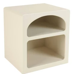 Chevet 2 niches 45x40cm en bois peint couleur beige NELIA